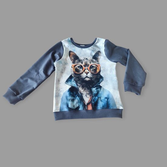 Džemperis "Kaķis ar brillēm"